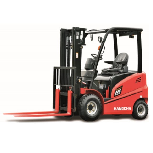 Xe nâng mini Hangcha chạy bằng điện giúp nâng hạ cuộn kim loại dễ dàng