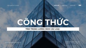 Công thức tính trọng lượng inox