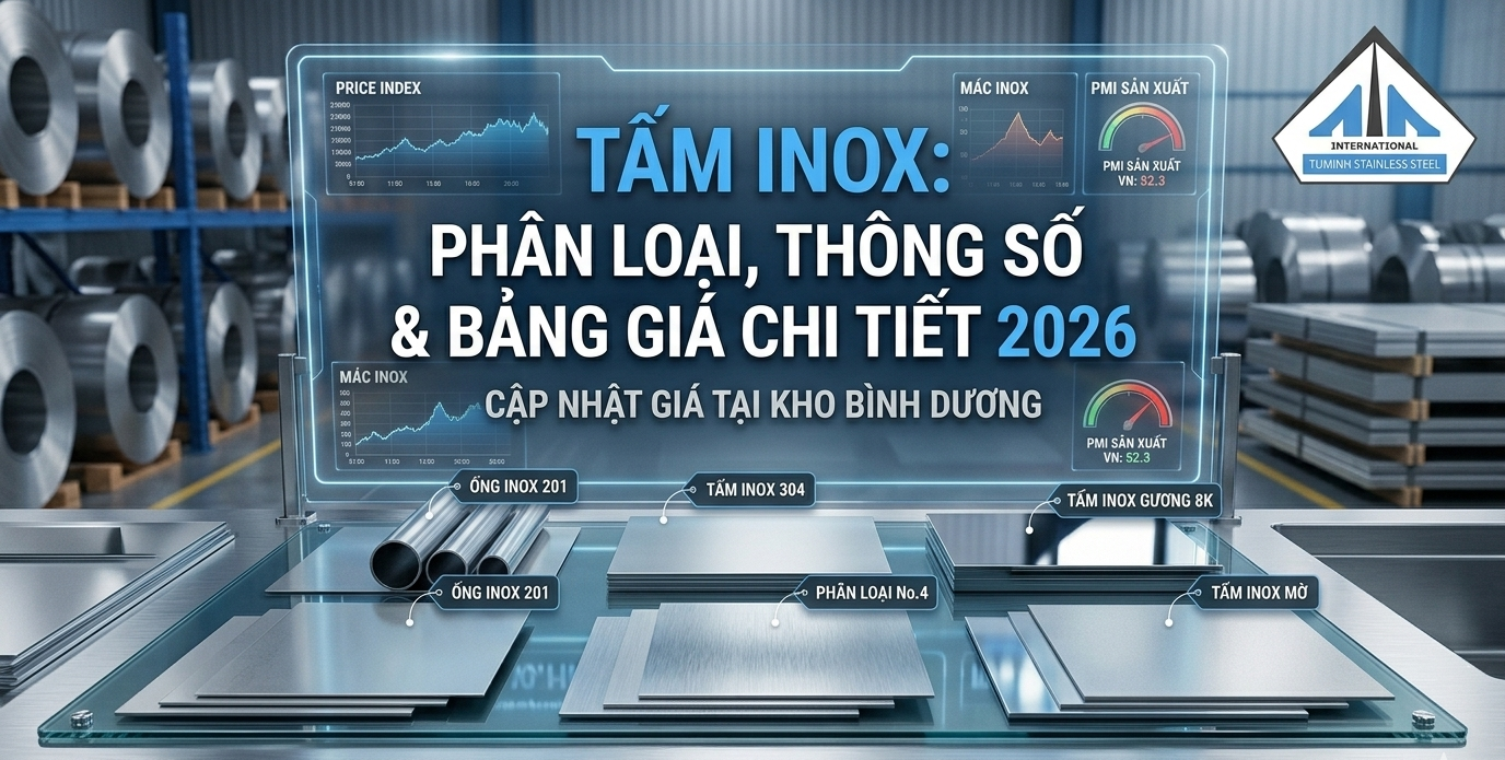 Bảng giá Tấm inox 201, 304 mới nhất 2026 – Cập nhật hôm nay tại Bình Dương Tam Inox Phan Loai Thong So Bang Gia Chi Tiet 2026 2 e1775632634991