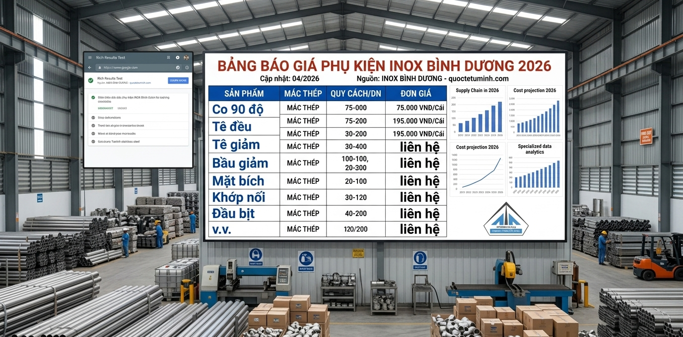 bảng giá phụ kiện inox