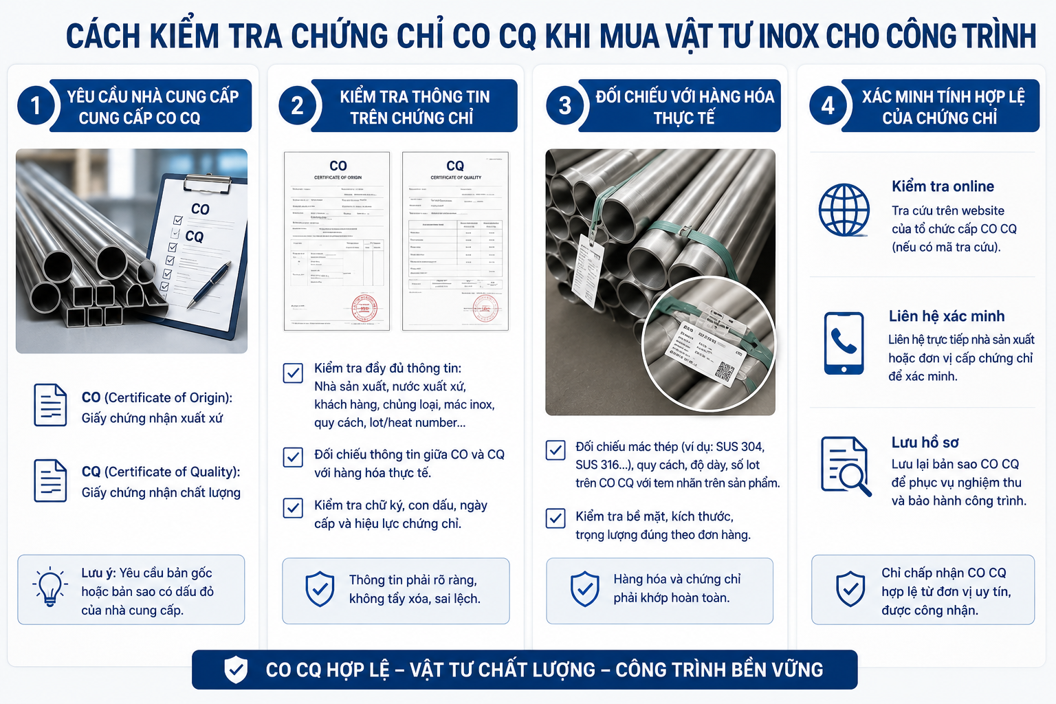 Hướng Dẫn Kiểm Tra Chứng Chỉ CO CQ Khi Mua Vật Tư Inox Cho Công Trình 8ec9c40c 04be 4c2d 8e43 9af98c20dda3