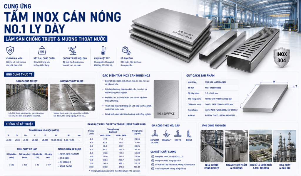 Cung Ứng Tấm Inox Cán Nóng No.1 Ly Dày Làm Sàn Chống Trượt & Mương Thoát Nước 0e1f0476 7ffe 48c7 9d83 5bb127e3b878 e1786527577848