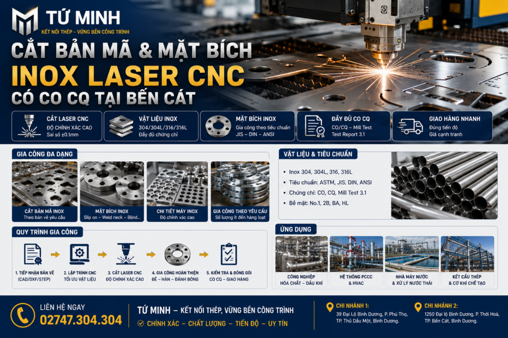 Cắt Bản Mã & Mặt Bích Inox Laser CNC Có CO CQ Tại Bến Cát 651ef952 ece0 4f1d a245 d557d0d0415b
