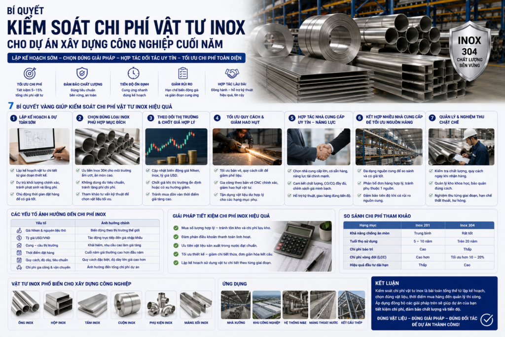 Bí Quyết Kiểm Soát Chi Phí Vật Tư Inox Cho Dự Án Xây Dựng Công Nghiệp Cuối Năm bd5d3a87 876f 4c67 affe 463bbe52ea62