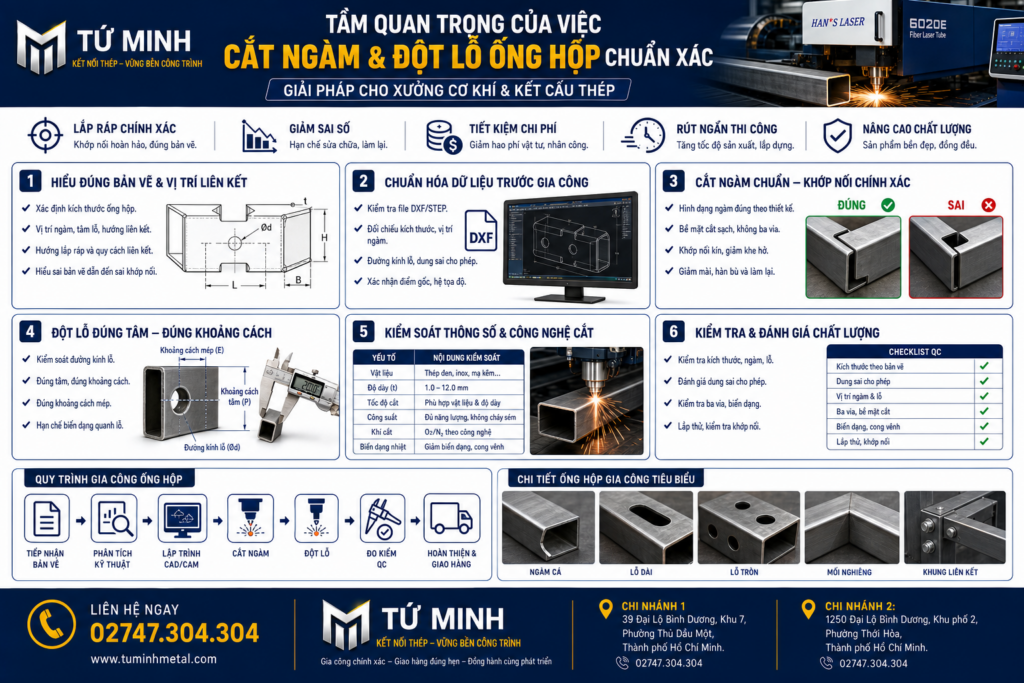 Gia Công Đột Lỗ & Cắt Ngàm Ống Hộp Inox Khổ Lớn Theo File Bản Vẽ AutoCAD exec 326c7180 e742 45b6 b457 39da91164064