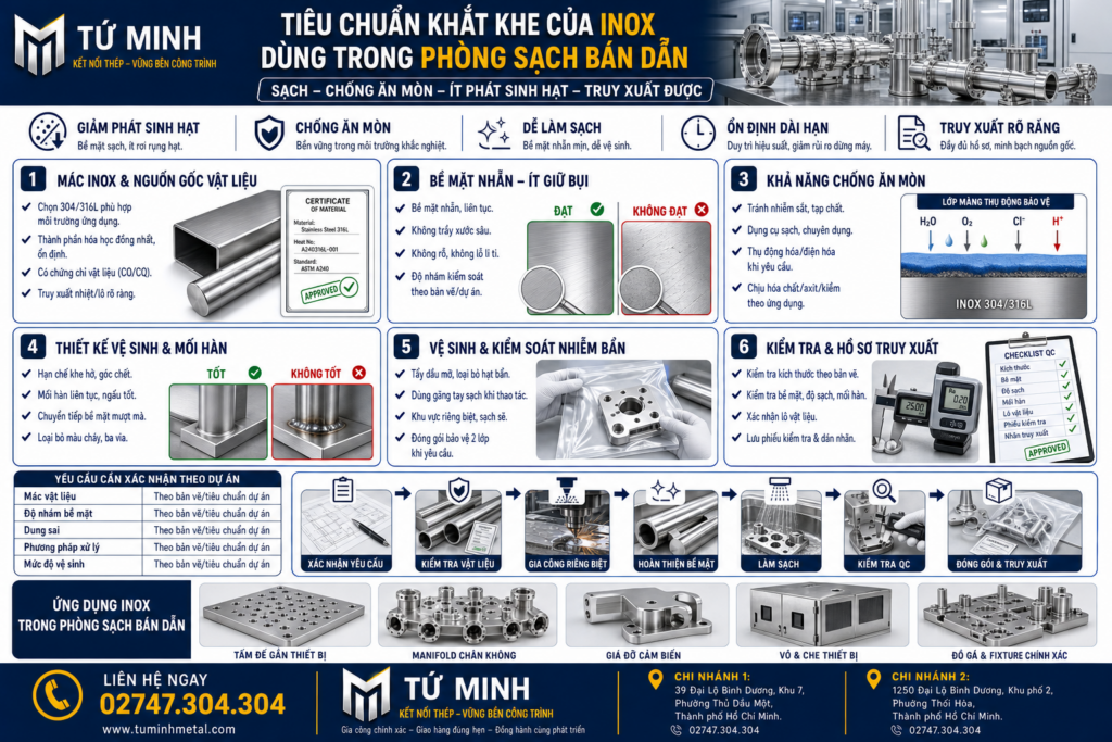 Tiêu Chuẩn Gia Công Chi Tiết Máy Inox Phòng Sạch Cho Nhà Máy Linh Kiện Điện Tử & Bán Dẫn exec 3b167cf9 c746 4e9f 88c0 7605467eb280
