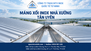 Phối cảnh minh họa tuyến máng xối giữa các phần mái nhà xưởng cho bài Tân Uyên
