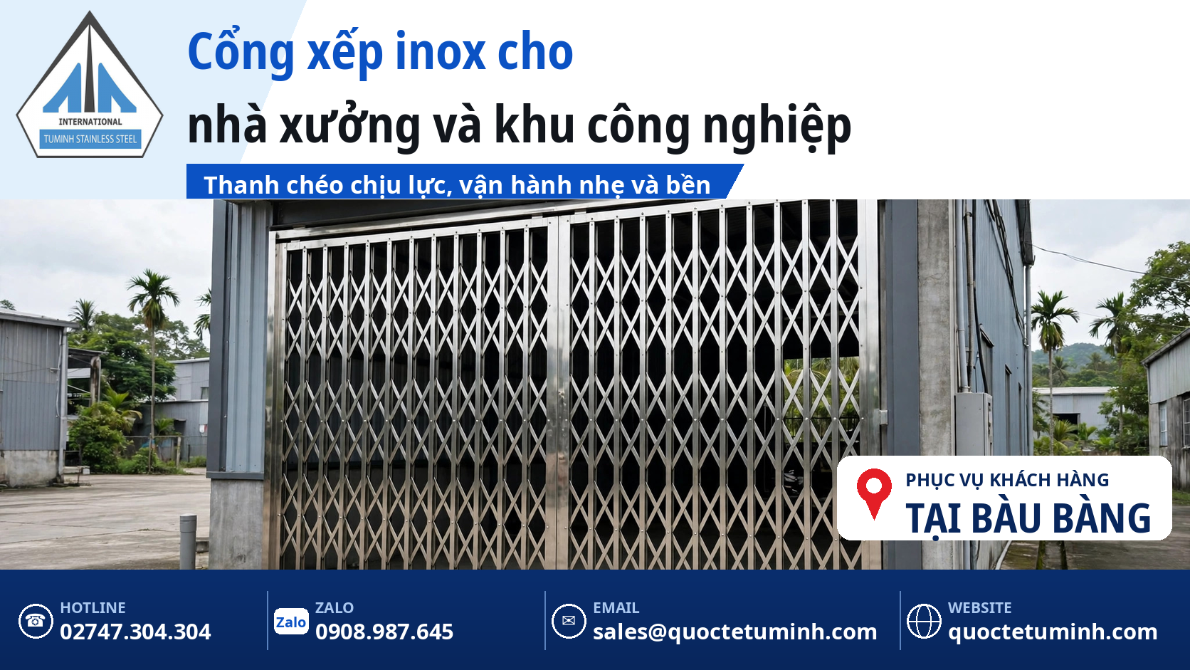 Gia Công Cửa Inox Bàu Bàng: Top 5 Lưu Ý Chọn Mẫu Và Báo Giá Tham Khảo báo giá gia công cửa inox bàu bàng - cổng xếp inox lắp đặt tại nhà xưởng