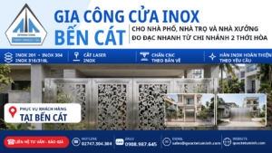 gia công cửa inox bến cát - cổng inox hoa văn cắt cnc tại nhà phố mỹ phước
