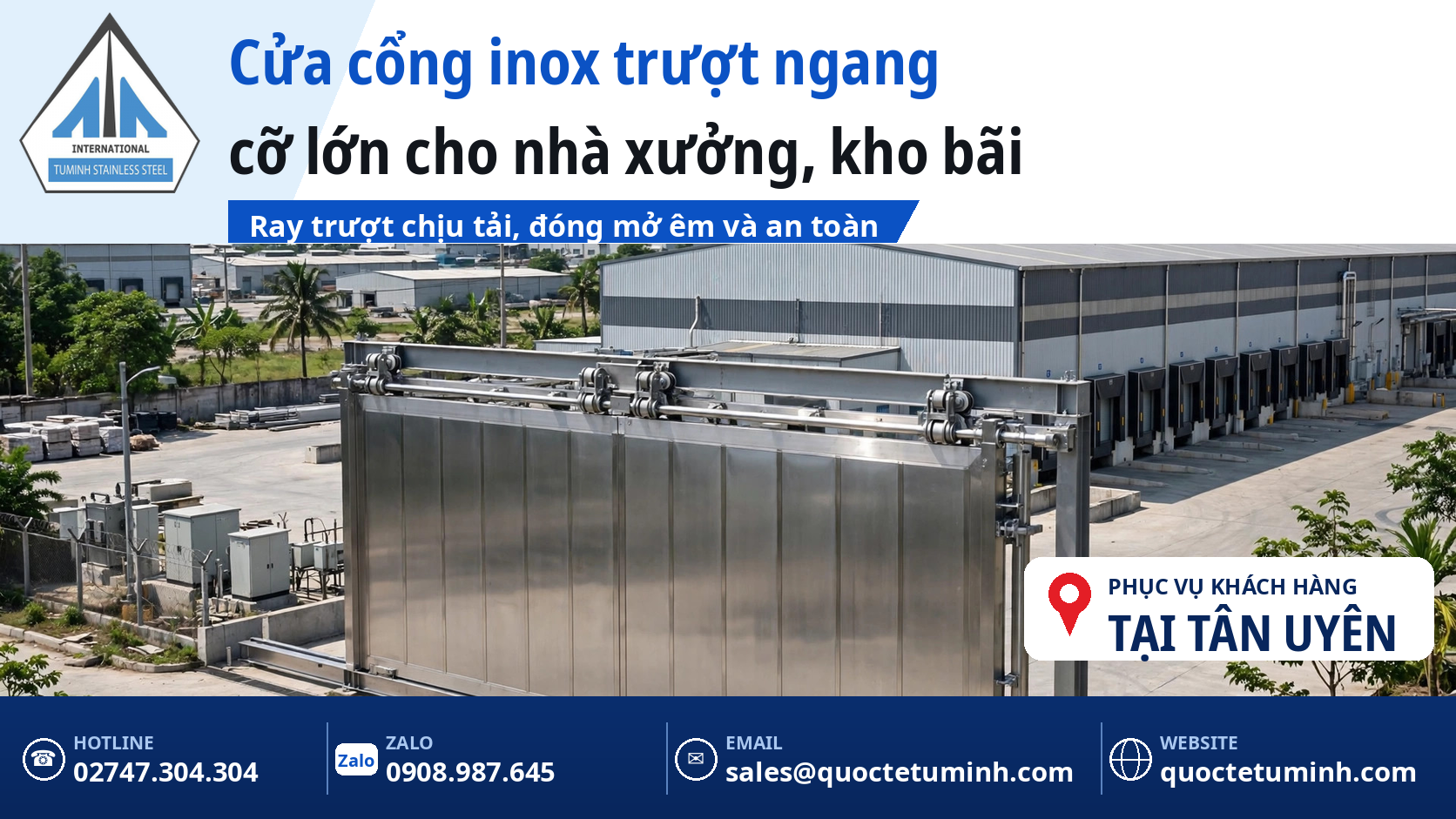 Gia Công Cửa Inox Tân Uyên: Top 5 Lưu Ý Chọn Mẫu Và Báo Giá Tham Khảo gia công cửa inox tân uyên - cửa cổng inox trượt ngang cỡ lớn lắp đặt tại nhà xưởng kho bãi