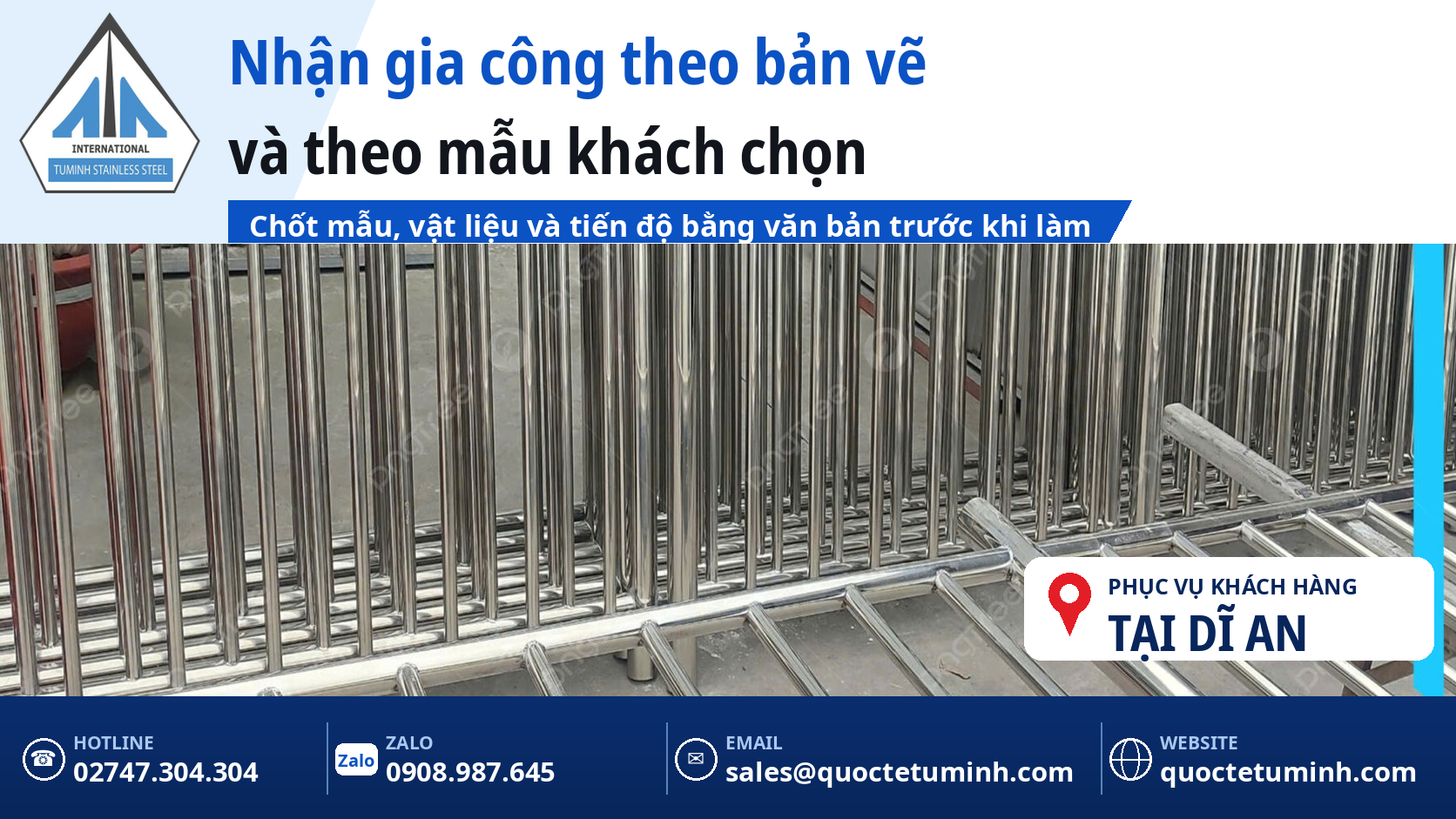 Gia công lan can inox Dĩ An cho chung cư cao tầng và nhà phố: Đồng bộ mẫu, đúng quy định Gia công lan can inox Dĩ An theo bản vẽ hoặc mẫu khách chọn, chốt bằng văn bản trước khi làm