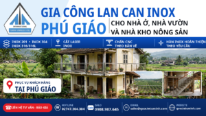 Gia công lan can inox Phú Giáo cho nhà ở, nhà vườn và nhà kho nông sản
