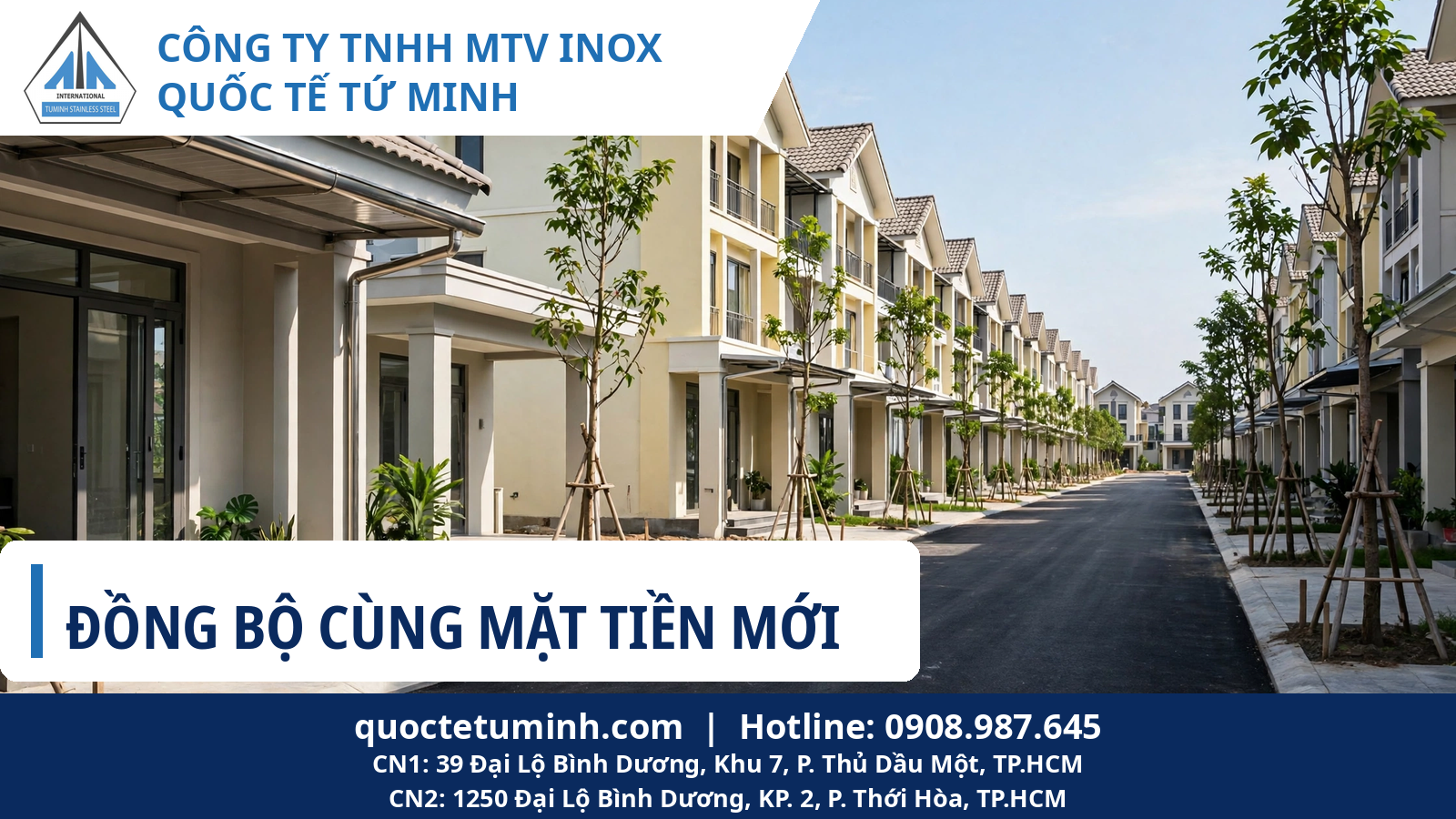 Gia công máng xối inox Bắc Tân Uyên cho công trình mới: Tính từ giai đoạn hoàn thiện Gia công máng xối inox Bắc Tân Uyên cho dãy nhà phố mới xây trong khu dân cư
